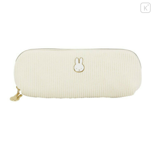 Japan Miffy Pen Pouch Pencil Case - Miffy : Face Ivory - 1