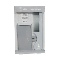 Japan Miffy Hair Comb With Case - Miffy : Face Grey