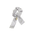 Japan Miffy Hair Scrunchie - Miffy : Face Grey Satin & Charm - 1