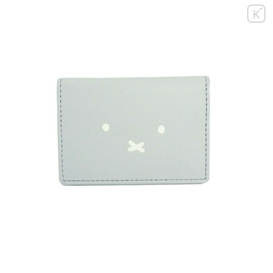 Japan Miffy Business Card Case - Miffy : Face Grey - 1