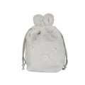 Japan Miffy Plush Drawstring Bag - Miffy : Face Grey Fur - 1