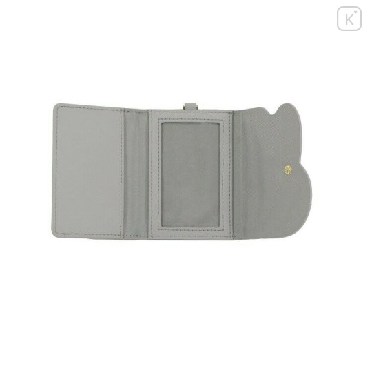 Japan Miffy Tri-fold Pass Case Card Holder & Reel - Miffy : Face Grey - 2