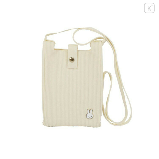 Japan Miffy Smartphone Shoulder Pouch - Miffy : Face Ivory - 1