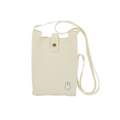 Japan Miffy Smartphone Shoulder Pouch - Miffy : Face Ivory