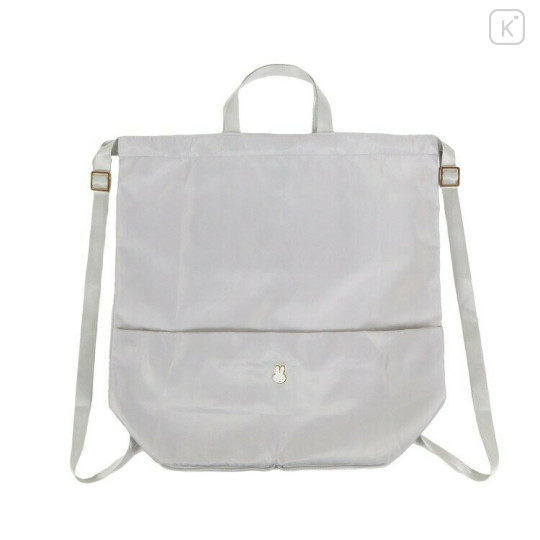 Japan Miffy Gym Sack Knapsack Drawstring Backpack - Miffy : Face Grey - 1