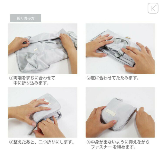 Japan Miffy Gym Sack Knapsack Drawstring Backpack - Miffy : Face Grey - 3