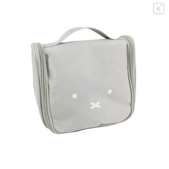 Japan Miffy Hanging Pouch - Miffy : Face Grey - 1