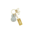 Japan Miffy Alloy Charm Keychain - Miffy : Face Grey - 1