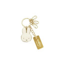 Japan Miffy Alloy Charm Keychain - Miffy : Face Ivory - 1