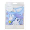 Japan Miffy Bib & Socks Set - Miffy : Blue Purple Flower - 1