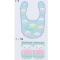 Japan Sanrio Bib & Socks Set - Cinnamoroll : Turquoise - 2