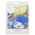 Japan Crayon Shin-chan Bib & Socks Set - Shinnosuke Nohara & Shiro : Blue - 1