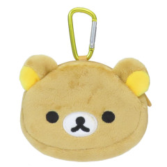 Japan San-X Mascot Mini Pouch with Carabiner - Rilakkuma : Face