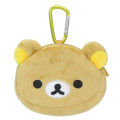 Japan San-X Mascot Mini Pouch with Carabiner - Rilakkuma : Face - 1