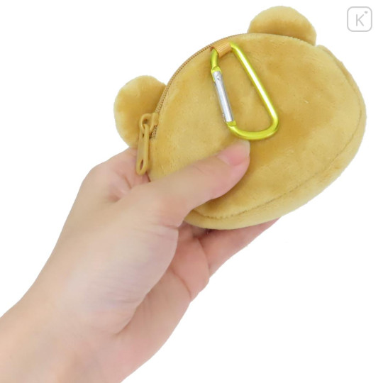 Japan San-X Mascot Mini Pouch with Carabiner - Rilakkuma : Face - 2
