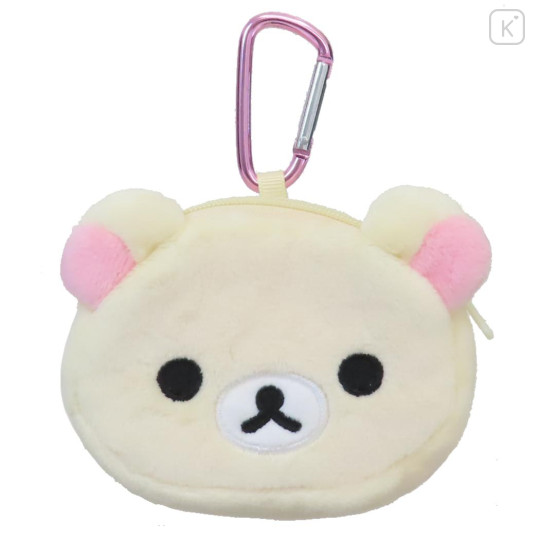 Japan San-X Mascot Mini Pouch with Carabiner - Korilakkuma : Face - 1