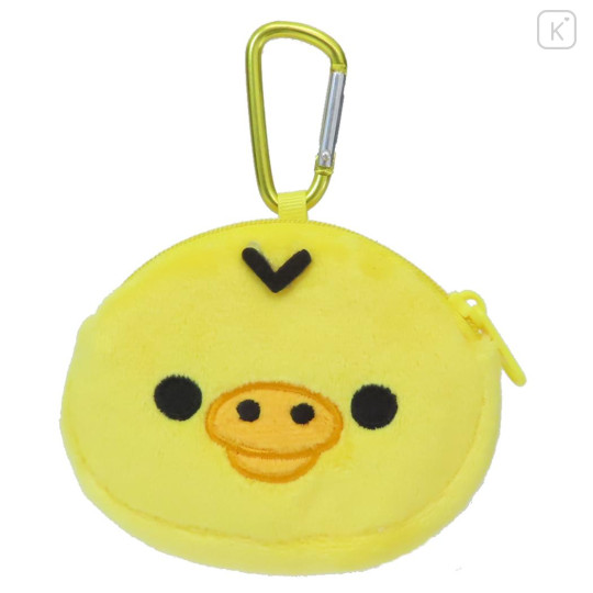 Japan San-X Mascot Mini Pouch with Carabiner - Kiiroitori : Face - 1