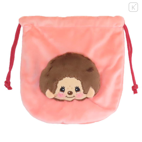 Japan Monchhichi Mascot Drawstring Pouch - Monchhichi-kun - 1