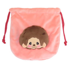 Japan Monchhichi Mascot Drawstring Pouch - Monchhichi-kun