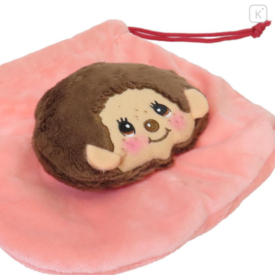 Japan Monchhichi Mascot Drawstring Pouch - Monchhichi-kun - 3