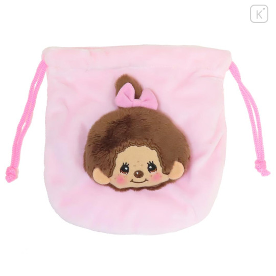 Japan Monchhichi Mascot Drawstring Pouch - Monchhichi-chan - 1