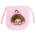 Japan Monchhichi Mascot Drawstring Pouch - Monchhichi-chan - 1