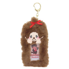 Japan Monchhichi Fluffy Photo Keychain - Monchhichi-chan