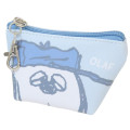 Japan Peanuts Triangular Mini Pouch - Snoopy : Brother Olaf Face Blue - 1