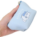 Japan Peanuts Triangular Mini Pouch - Snoopy : Brother Olaf Face Blue - 2