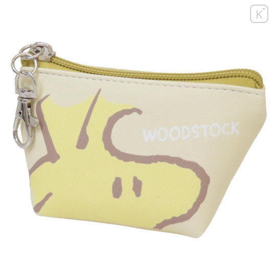 Japan Peanuts Triangular Mini Pouch - Woodstock : Face Pale Yellow - 1