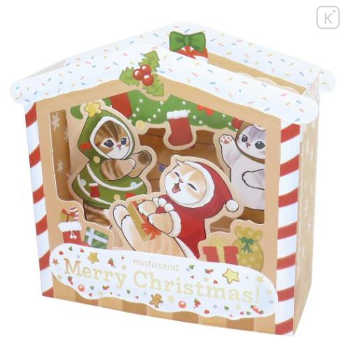 Japan Mofusand 3D Greeting Card - Cat Christmas Gingerbread House - 4