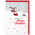 Japan Peanuts 3D Greeting Card - Snoopy & Woodstock : Christmas Sleigh Ride - 2