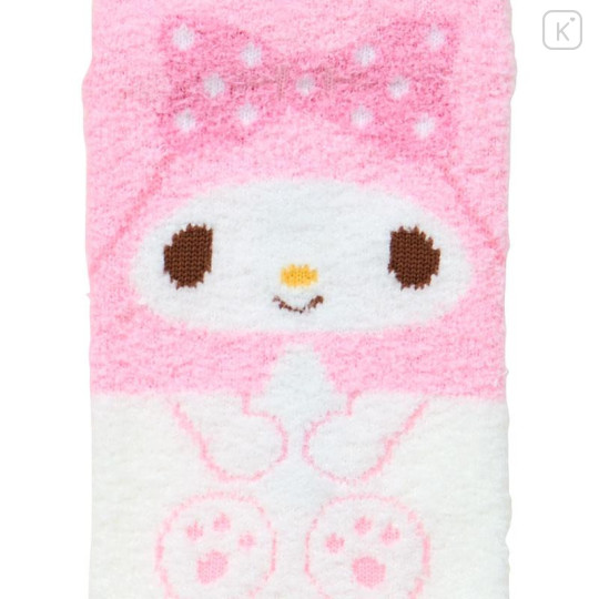 Japan Sanrio Original Fluffy Socks - My Melody : Peek Out - 2