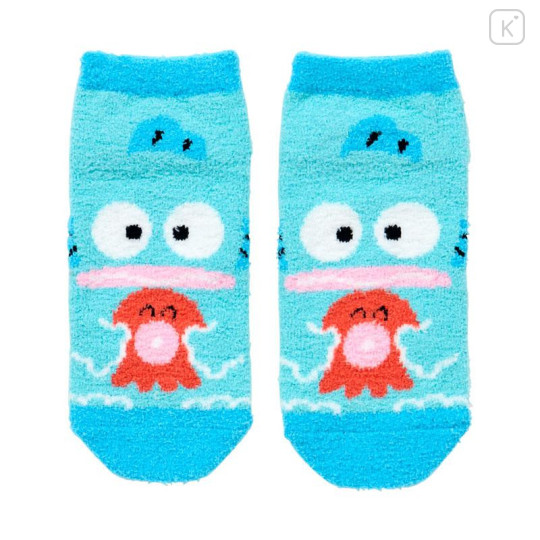 Japan Sanrio Original Fluffy Socks - Hangyodon : Peek Out - 1