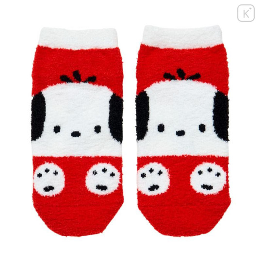 Japan Sanrio Original Fluffy Socks - Pochacco : Peek Out - 1