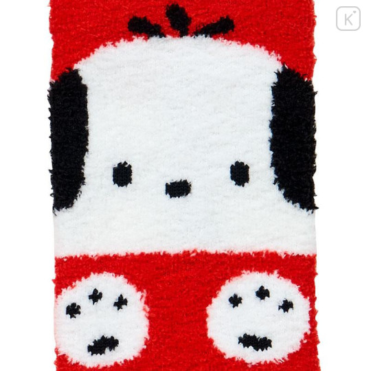 Japan Sanrio Original Fluffy Socks - Pochacco : Peek Out - 2
