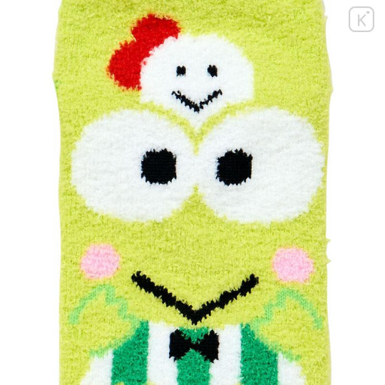 Japan Sanrio Original Fluffy Socks - Keroppi : Peek Out - 2