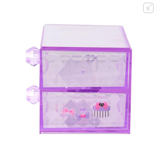 Japan Sanrio Original Stacking Chest Drawer - Kuromi : Relaxing - 2