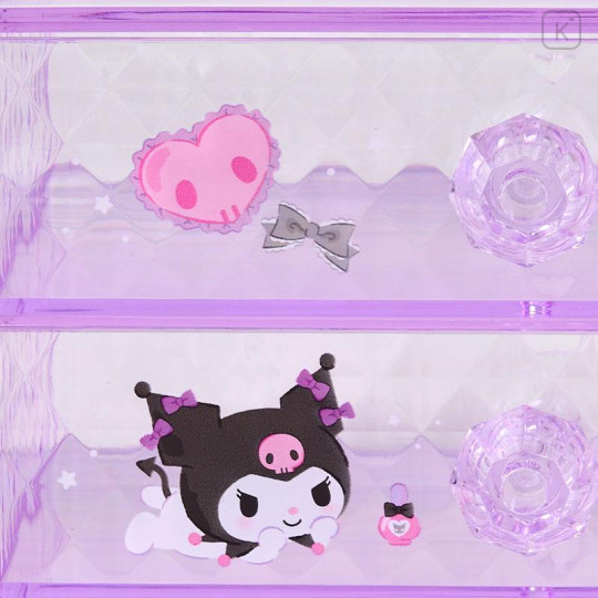 Japan Sanrio Original Stacking Chest Drawer - Kuromi : Relaxing - 4