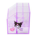 Japan Sanrio Original Cosmetic Desk Organizer - Kuromi : Relaxing - 2