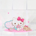 Japan Sanrio Original Cosmetic Desk Organizer - Hello Kitty : Relaxing - 4