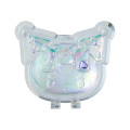 Japan Sanrio Original Folding Stand Mirror - Kuromi : Face Aurora Hologram Sliver - 1