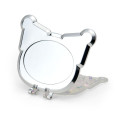 Japan Sanrio Original Folding Stand Mirror - Kuromi : Face Aurora Hologram Sliver - 2