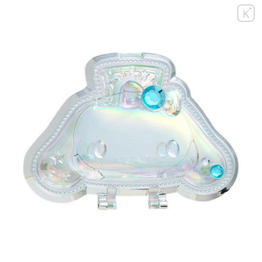 Japan Sanrio Original Folding Stand Mirror - Cinnamoroll : Face Aurora Hologram Sliver - 1