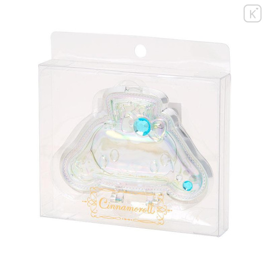Japan Sanrio Original Folding Stand Mirror - Cinnamoroll : Face Aurora Hologram Sliver - 3