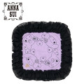 Japan Sanrio × Anna Sui Embroidered Mini Towel Handkerchief Box - My Melody 50th & Kuromi 20th Anniversary Frill Black - 1