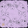Japan Sanrio × Anna Sui Embroidered Mini Towel Handkerchief Box - My Melody 50th & Kuromi 20th Anniversary Frill Black - 2