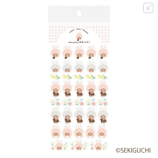 Japan Monchhichi Clear Seal Sheet - Rabbit - 1