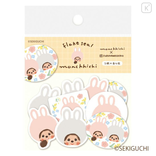 Japan Monchhichi Washi Flake Seal - Rabbit - 1