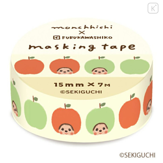 Japan Monchhichi Washi Masking Tape - Apple - 1